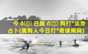 今 🦉 日属 🦟 狗打*
运势占卜(属狗人今日打*
奇缘阁网)